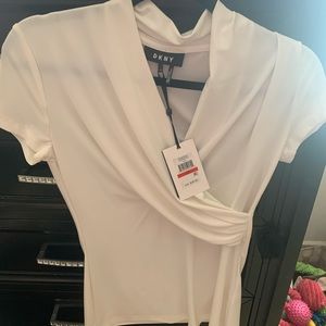 NWT White blouse DKNY